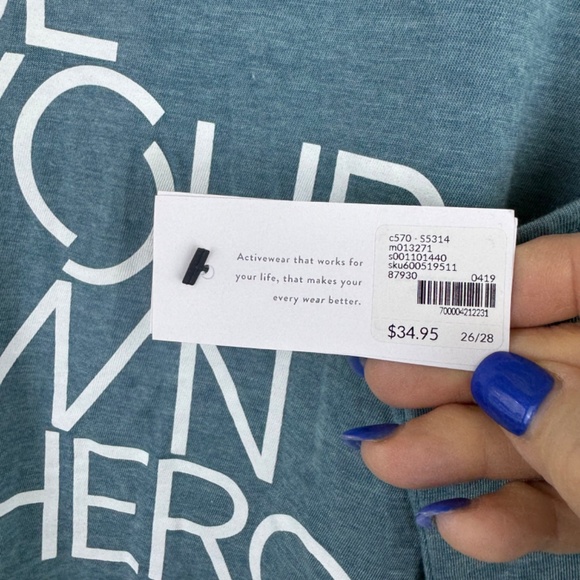 LIVI for LANE BRYANT Sleeveless Teal T Shirt Top Open Back Flap / Plus 26 - 28 - Picture 12 of 16